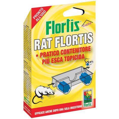 Flortis Kit Rat Esca Topicida+Contenitore Accessori Trappole Fai Da Te