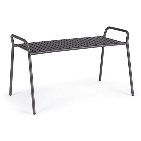 Panca da giardino in acciaio - Dalya, elegante e compatta, per giardini e verande, 88x49x51 cm