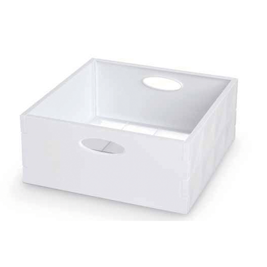 Crystal box bianco  H 14x31x31 cm