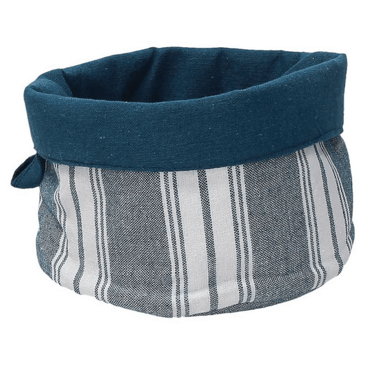 Cestino Pane 18 Cm X H 16,5 Cm Ottanio Cotone Blu