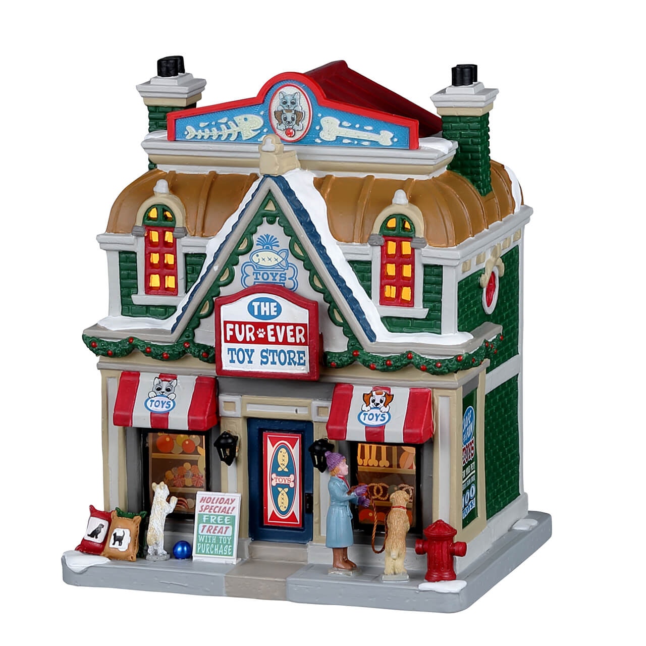 Lemax The Fur-Ever Toy Store - Il negozio di giocattoli Fur-Ever per villaggio di Natale