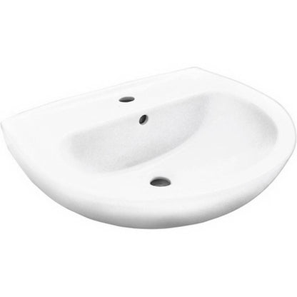 Lavabo sospeso "Felce" in ceramica, largo 60 cm.