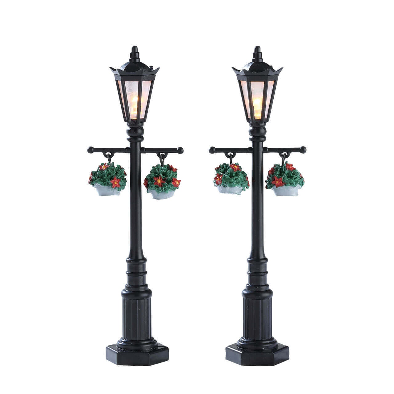 Lemax Old English Lamp Post Set Of 2 - Set di 2 vecchi lampioni inglesi per villaggio di Natale