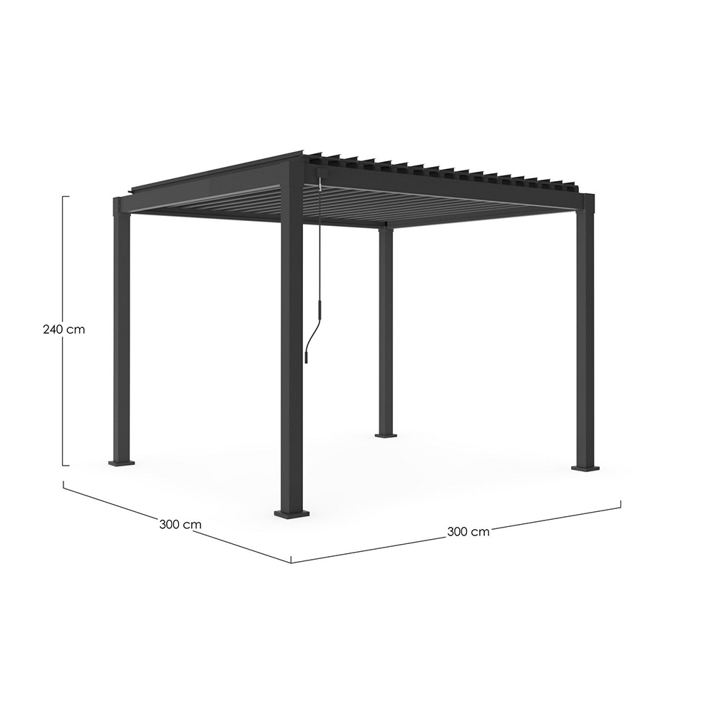 Pergola Garda antracite 300x300xH240