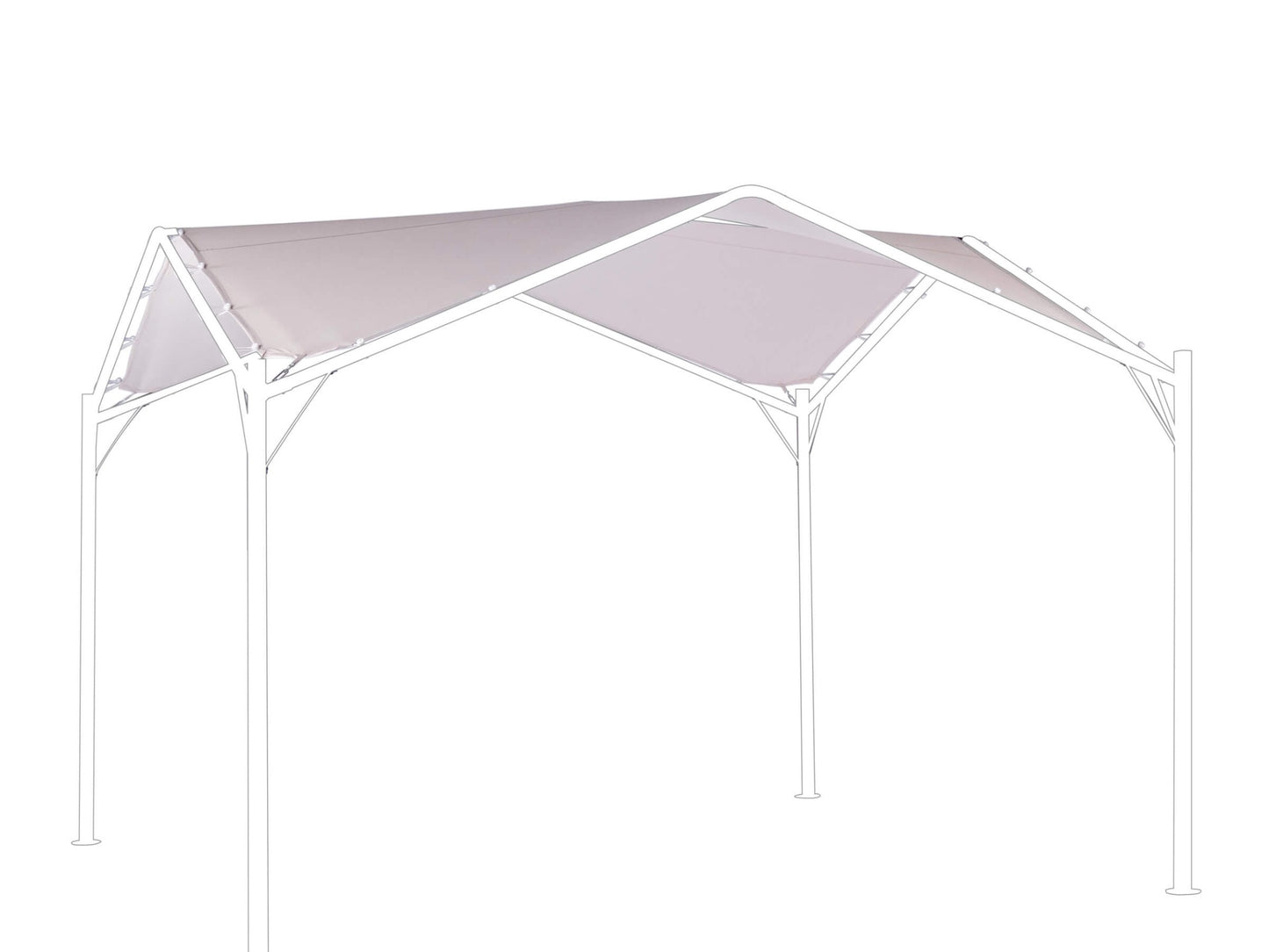 Telo di ricambio per gazebo dome 3,5x3,5 metri colore grigi