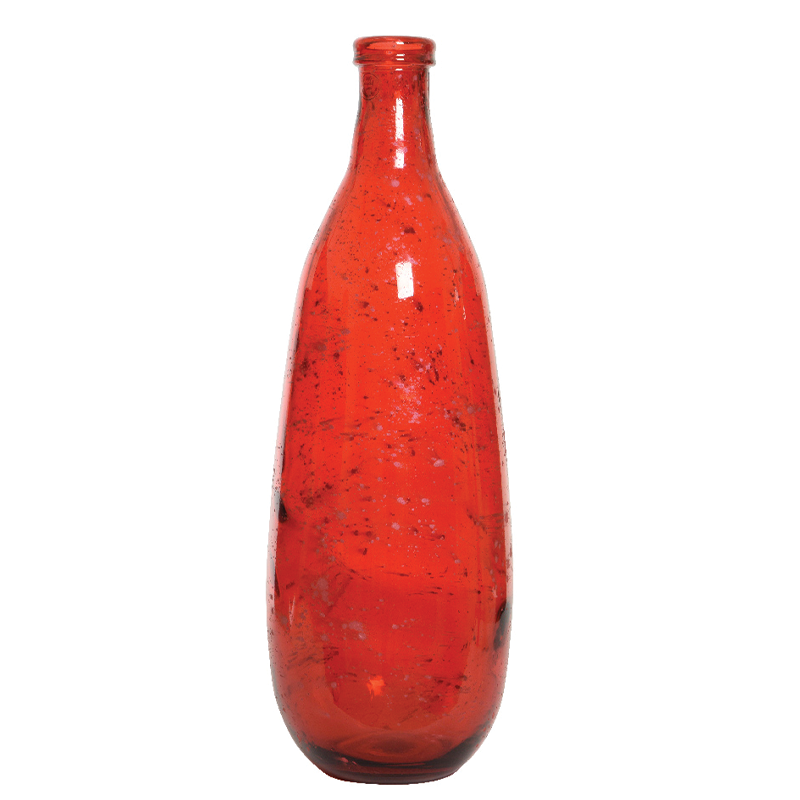 Vaso vetro Anqtique rosso H 75 cm