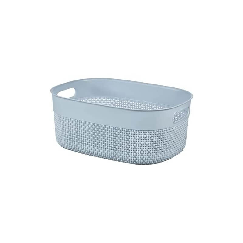 Contenitore Filo Basket M Stone Blu Cm38X29X15H