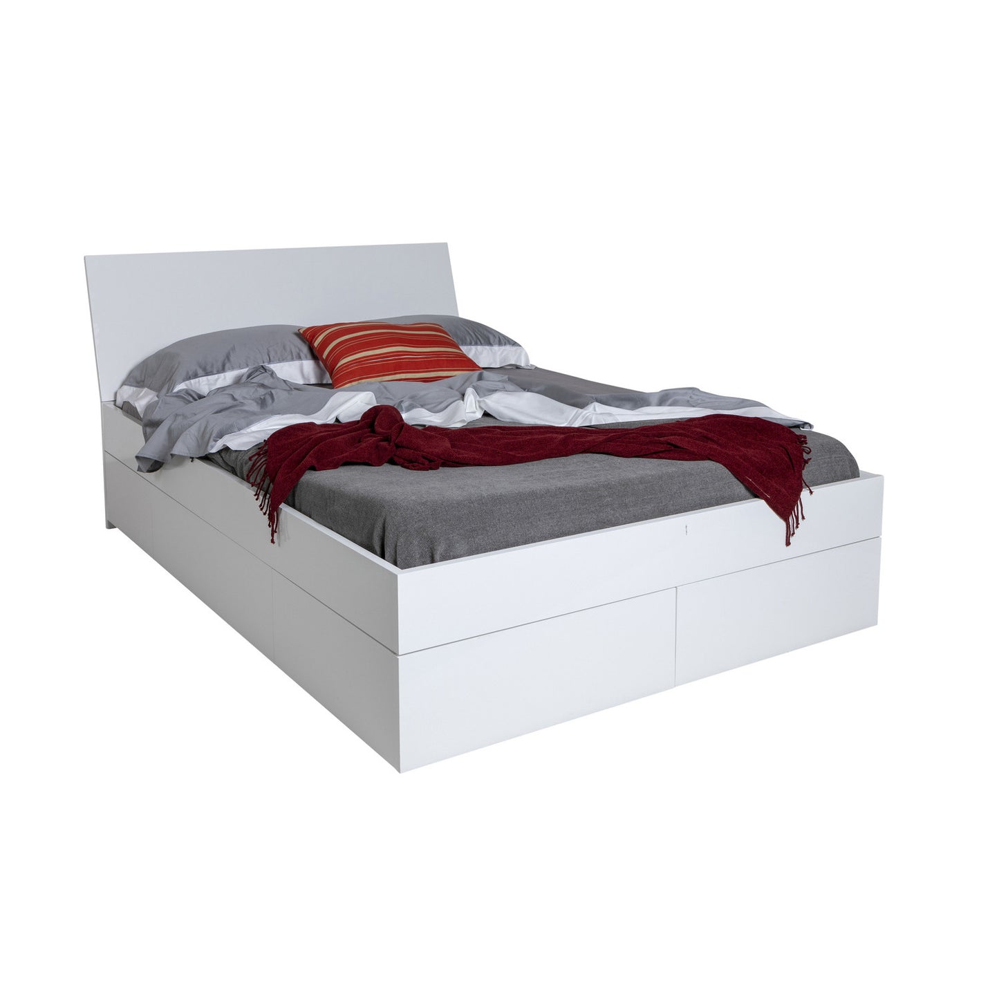 Letto Storage Queen Size con 4 Cassetti 166x220x96H