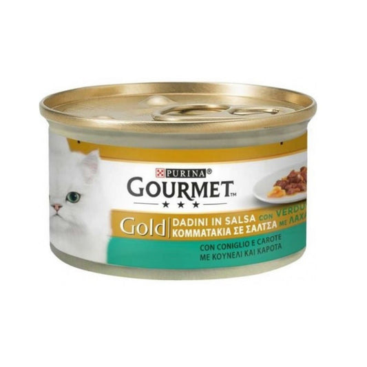 Gourmet Gold Dadini in salsa coniglio e carote Purina 85 grammi