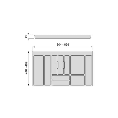 Portaposate universale in plastica grigia - modello M900