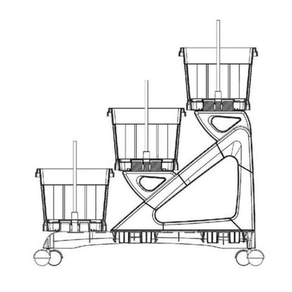 Kit di 3 fioriere su tre livelli con carrello Bama Verde