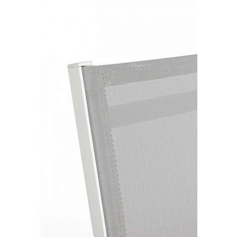 Sedia Per Esterno In Alluminio Bianco Grigio Elin 47X57X H88 Cm