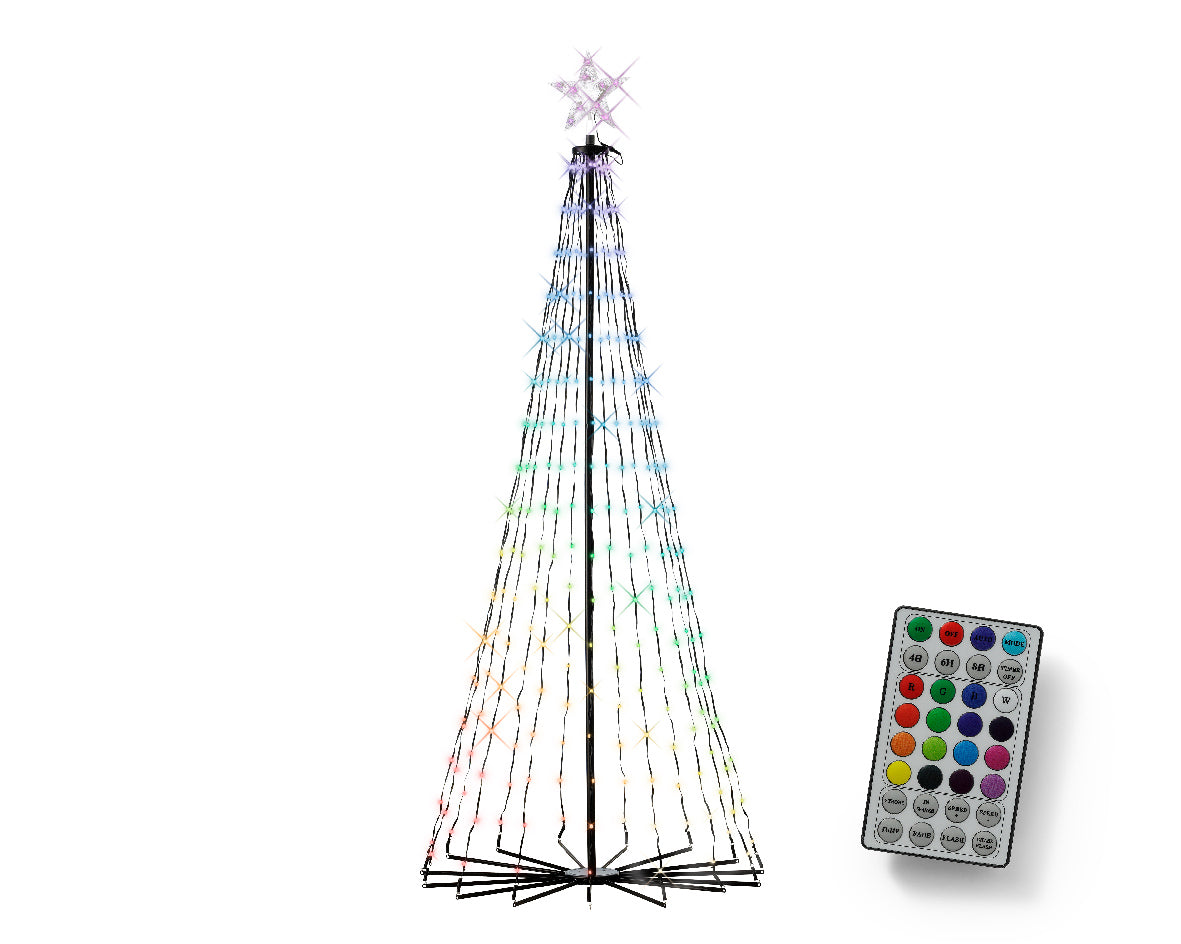 Alberi da esterno con luci danzanti 3D H 180 Ø 80 cm