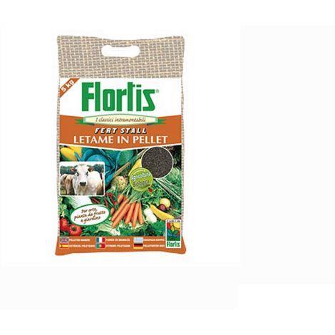 Flortis Pellet Fertilizzante Naturale da Stallatico per Prati e Giardini da 5kg