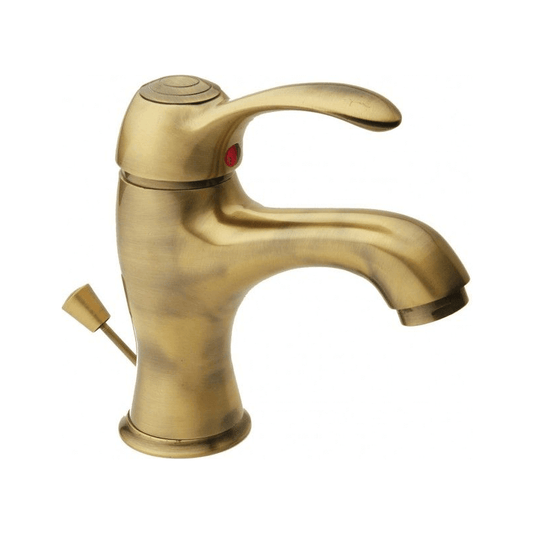 Miscelatore Per Lavabo Serie Distri Vecchio Ottone Finitura Ottone Antico