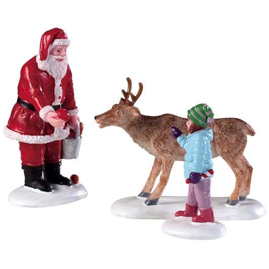 Lemax Reindeer Goodies Set Of 3 - Set di dolcetti per renne, 3 pezzi per villaggio di Natale