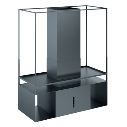 Cappa aspirante URBAN SPACE ISOLA in acciaio inox brunito cm 120x54