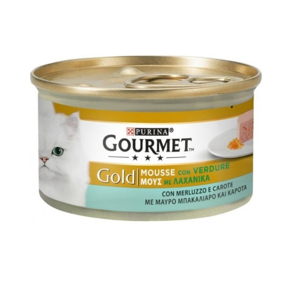 Gourmet Gold Mousse con merluzzo e carote Purina 85 grammi