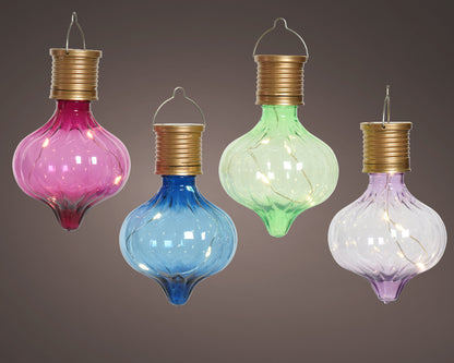 Lampadina solare plastica fissa 4 colori assortiti