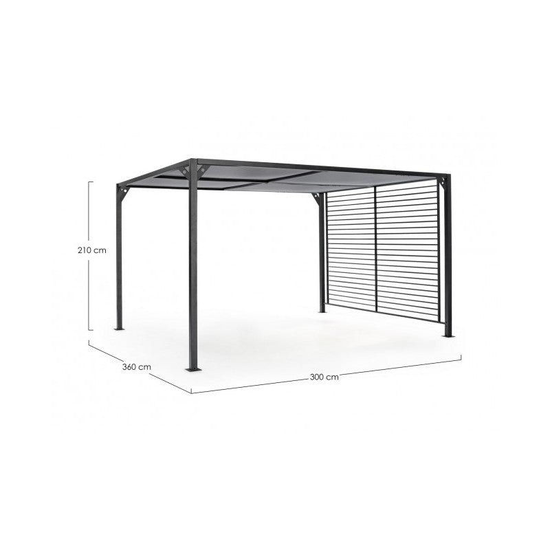 Gazebo Noah antracite 3x3,6 m