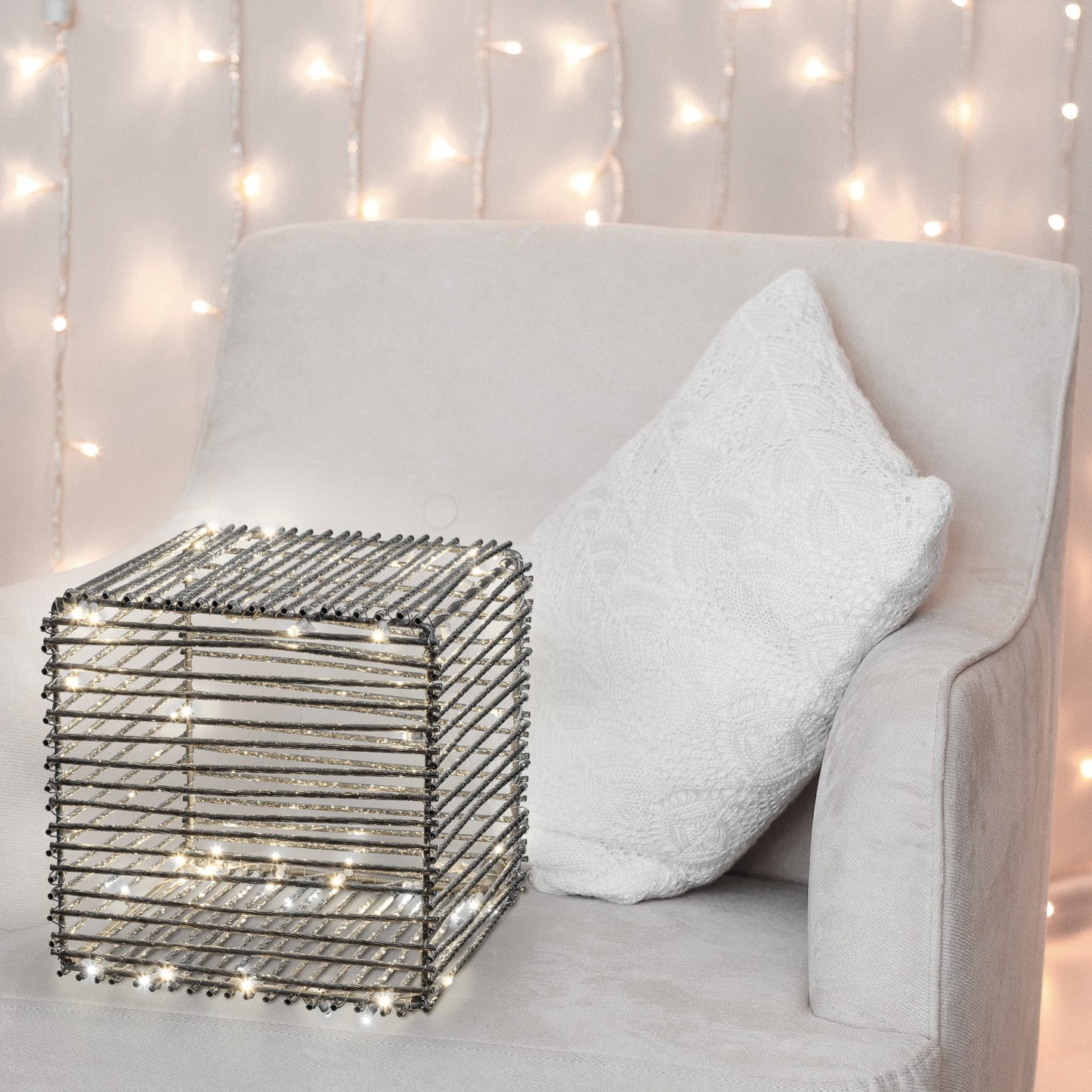 Cubo ATS Silver 60 LED 4K 30cm
 Luci di Natale