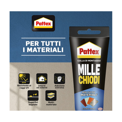 Colla adesiva Pattex Millechiodi Water resistente all'acqua