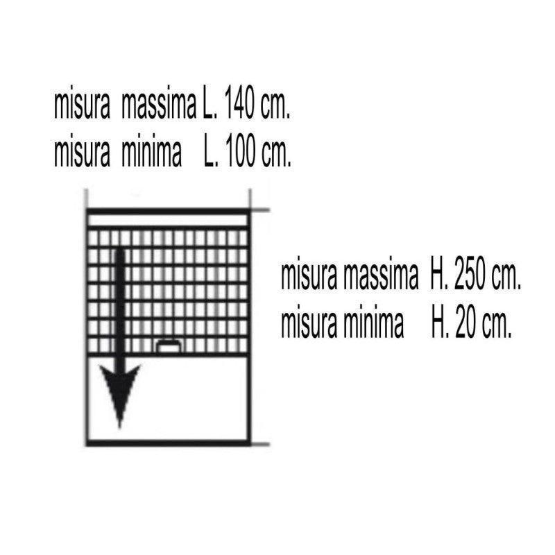 Zanzariera IRS-CE avvolgibile Verticale 140x250 cm Marrone