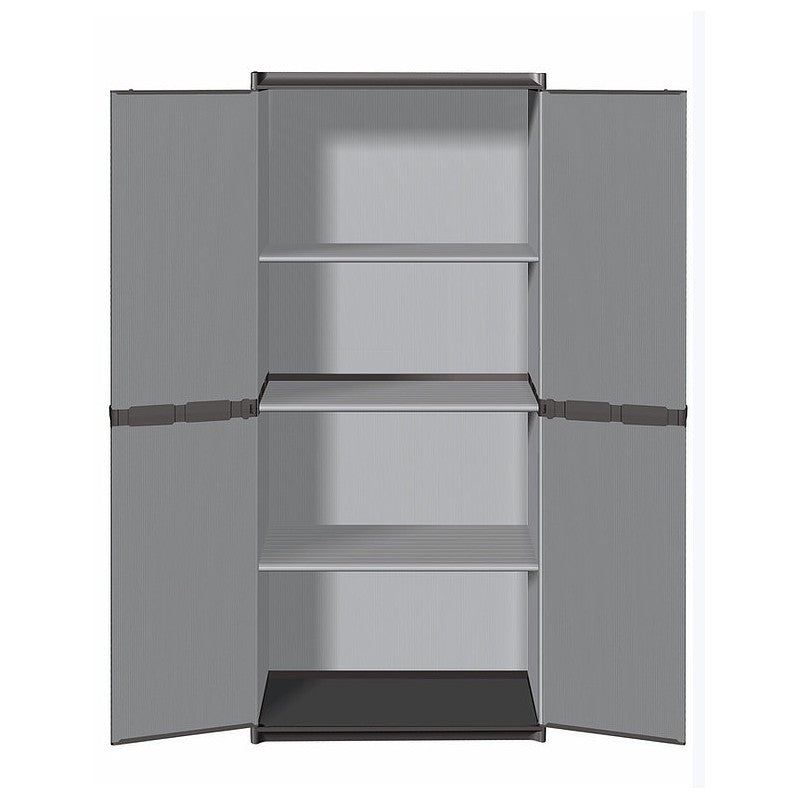 Resin cabinet with 4 shelves and two doors cm 68 x 39.5 x 168 h