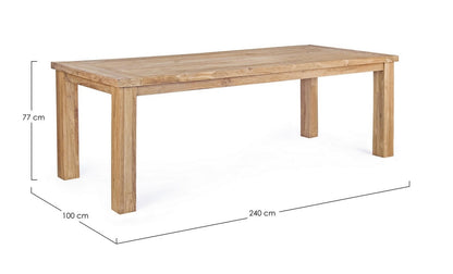 Tavolo da giardino in legno teak riciclato 240x100 cm