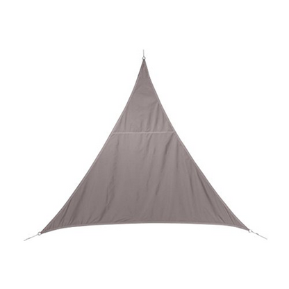 Tenda da Sole Triangolare 3x3x3 m in Tessuto Impermeabile - Colore: Grigio Tortora