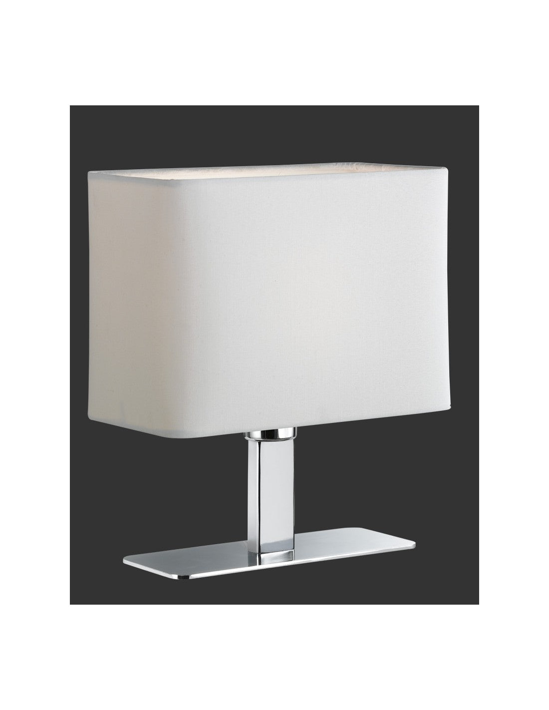 Lumetto Moderno Ming Cromo Tessuto Bianco Trio Lighting