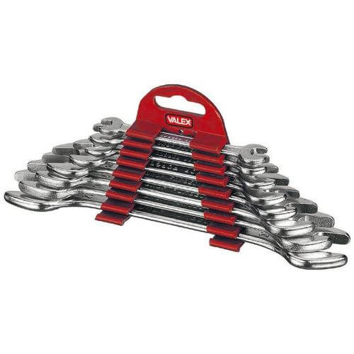 Valex Serie Set 8 Pezzi Chiavi Forchetta Doppia 8-22 Mm Chiave Inglese