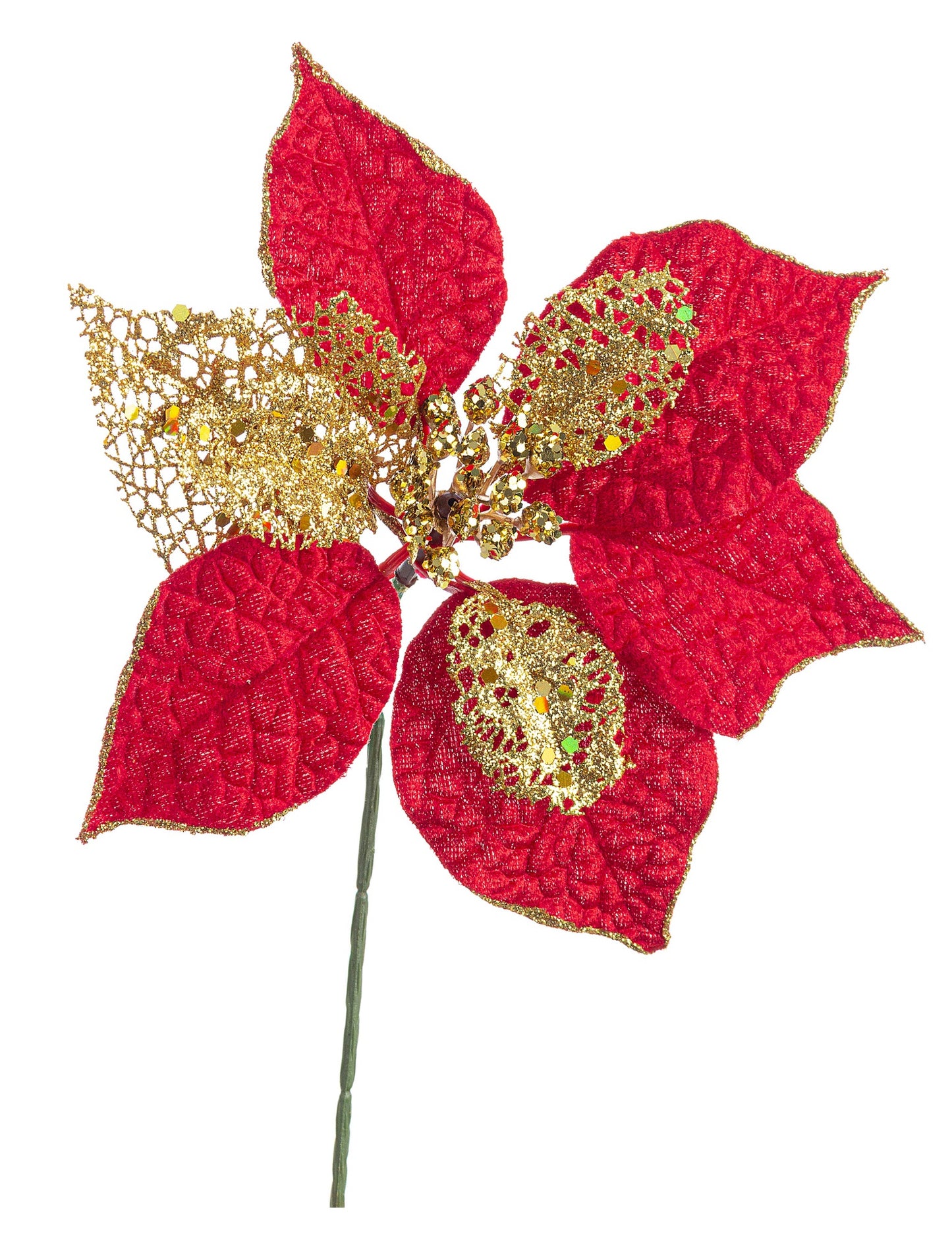 Pick Lillian Poinsettia Ros-Oro H20Cm