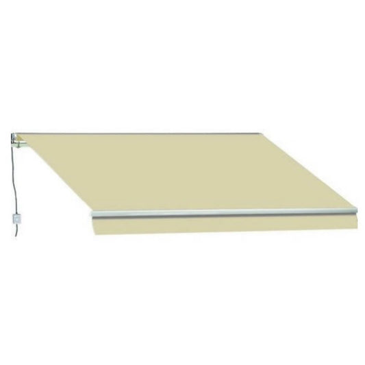 Tenda da sole motorizzata Beige con barra quadra 300x200 cm