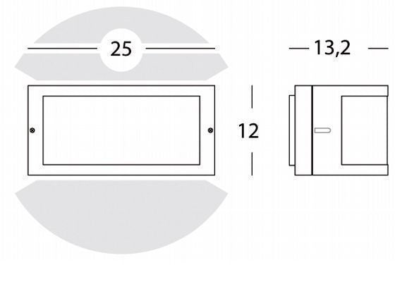 Applique E27  linea umbe aperta  grafite