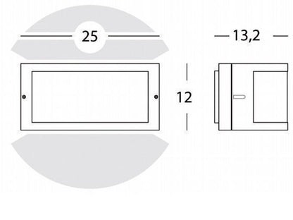 Applique E27  linea umbe aperta  grafite