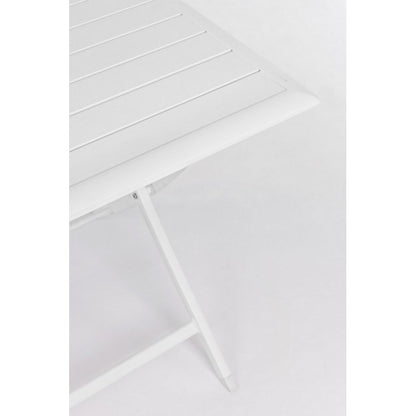 Tavolo per esterno in alluminio Bianco ELIN 110x70x h71 cm