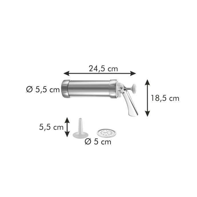 Pistola sparabiscotti / decoratore per torte Delicia in metallo