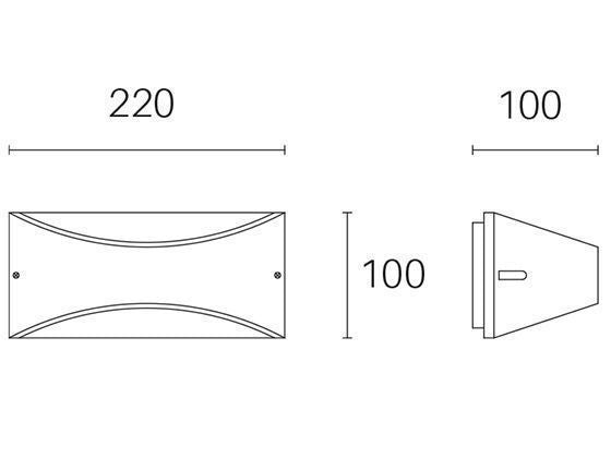 Applique 10W Led 4000K  linea lhasa  bianco