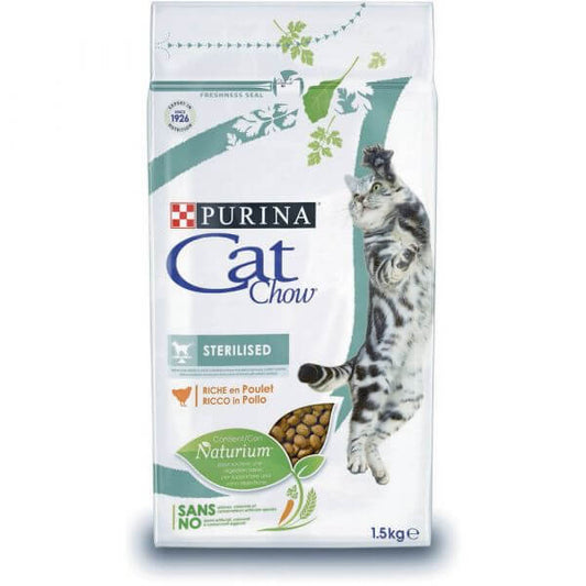 Cibo per gatti sterilizzati Cat Chow Ricco in Pollo 1,5kg