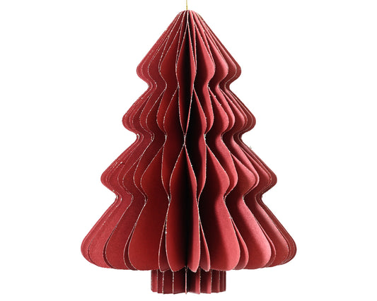 Albero di carta champagne 30x40cm rosso