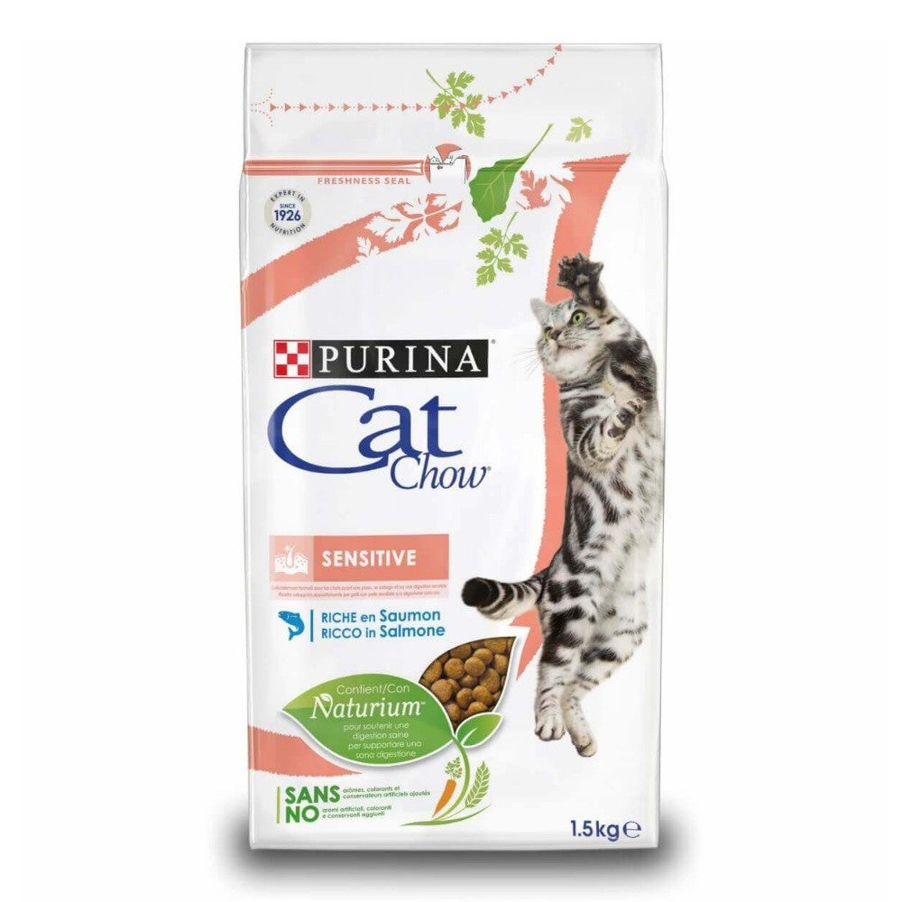 Croccantini Cat Chow Adult Sensitive Purina 1,5kg