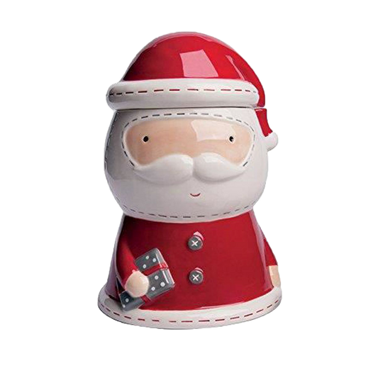 Biscottiera Natalizia in Ceramica, Design Babbo Natale