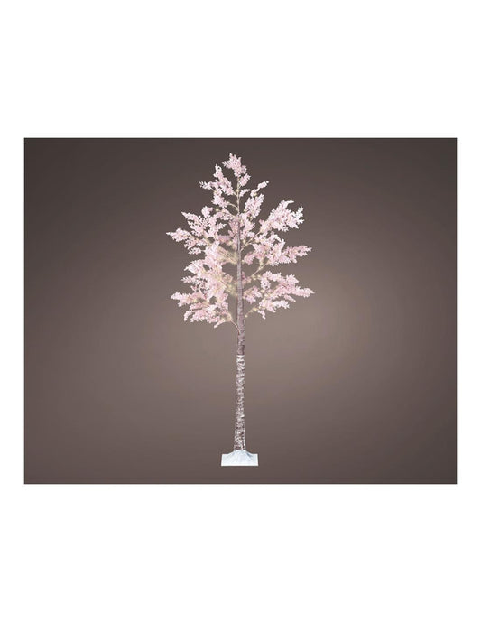 Albero micro led fiori rosa 210 cm