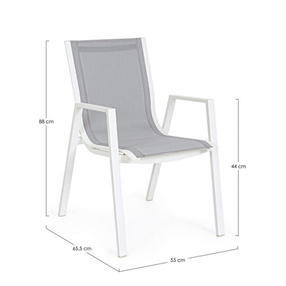 Sedia C-BR Pelagius Bianco - Dimensioni: 55x65,5x88 cm