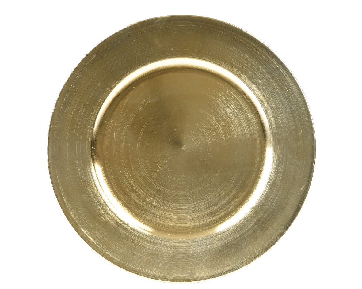 Piatto decorativo in plastica Ø 33 cm oro