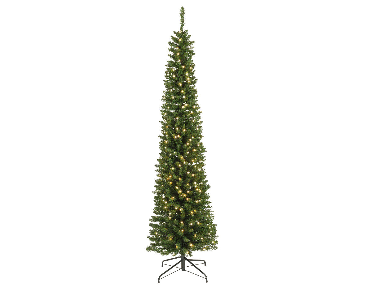 Albero matita pino verde bianco 180cm x 50cm