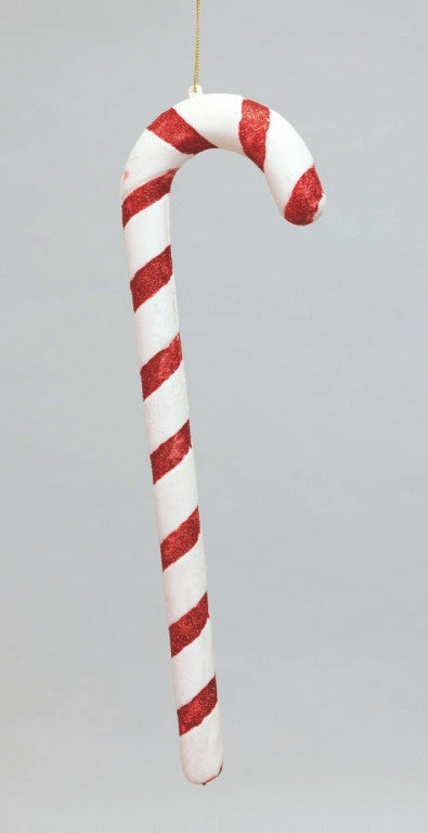 Bastone decorativo di Natale, bianco/rosso, 35 cm