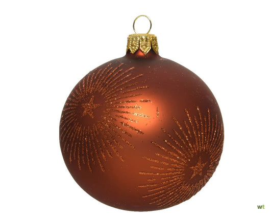 Pallina di Natale Stella Terra Brown D8 - Elegante e Sofisticata Decorazione Natalizia