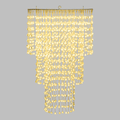 Lampadario a cascata ø55xH85cm LED bianco caldo